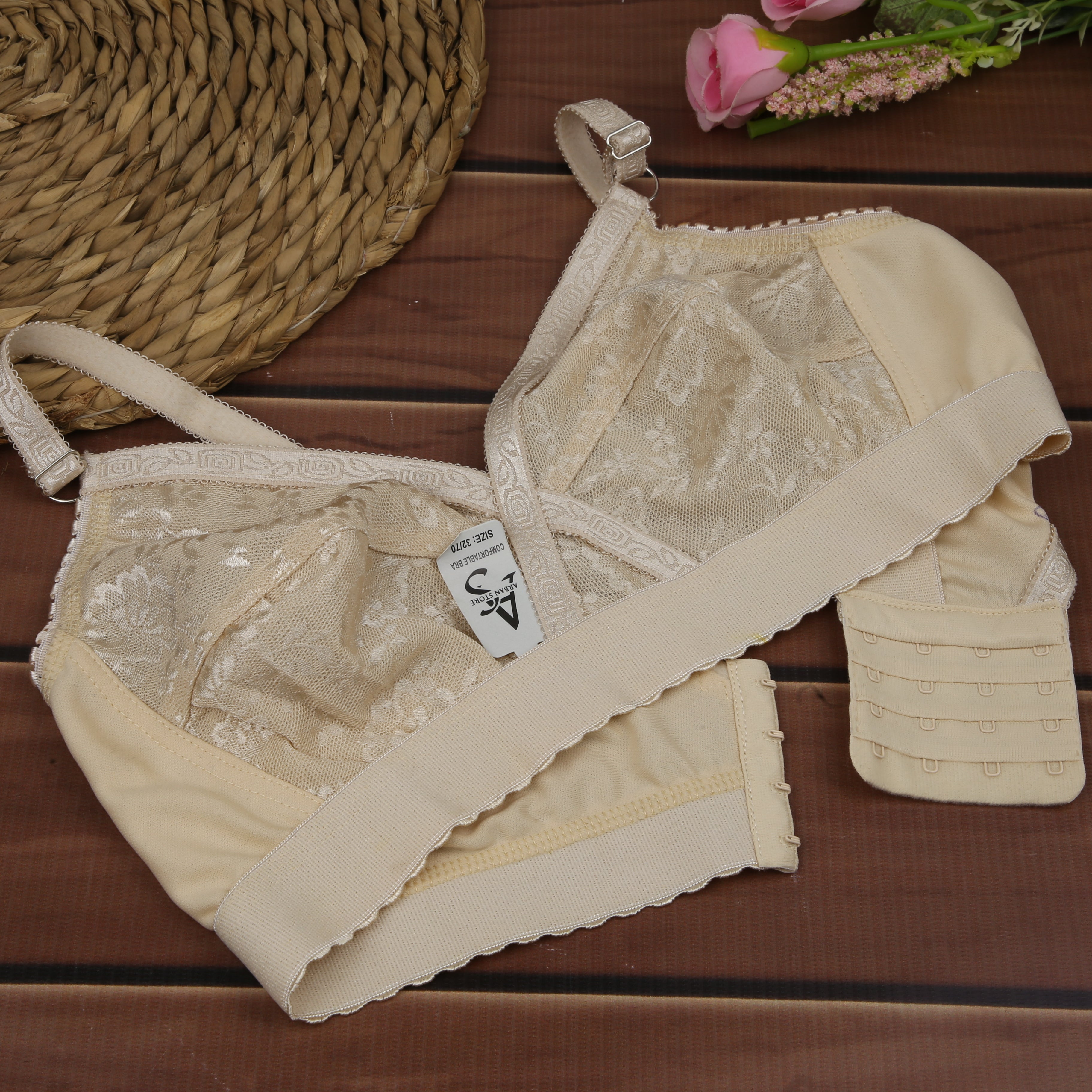 Pack of 3 – Hosiery + Net Bras with 4-Hook Suppor